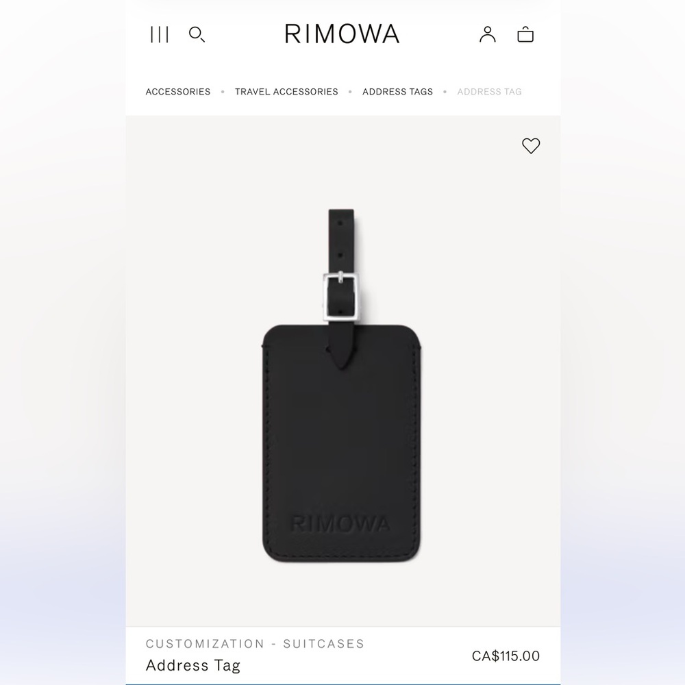 Rimowa Black Luggage Tag